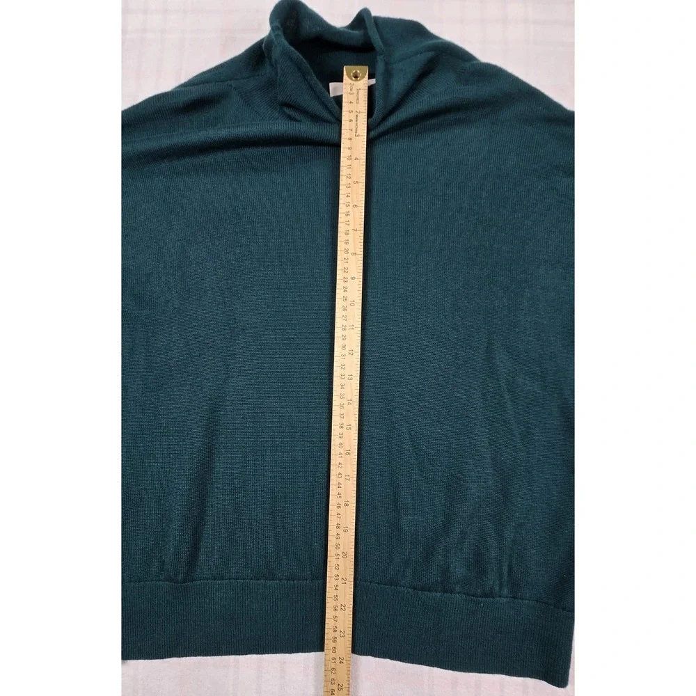 Aritzia Wilfred Womens Cyprie 100% Merino Wool Mockneck Sweater Teal Green XL